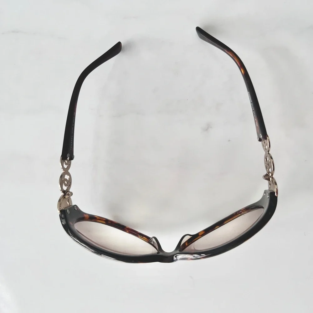 Chanel sunglasses triple CC CH5006 tortoise shell finish dark Havana vintage - Picture 9 of 16